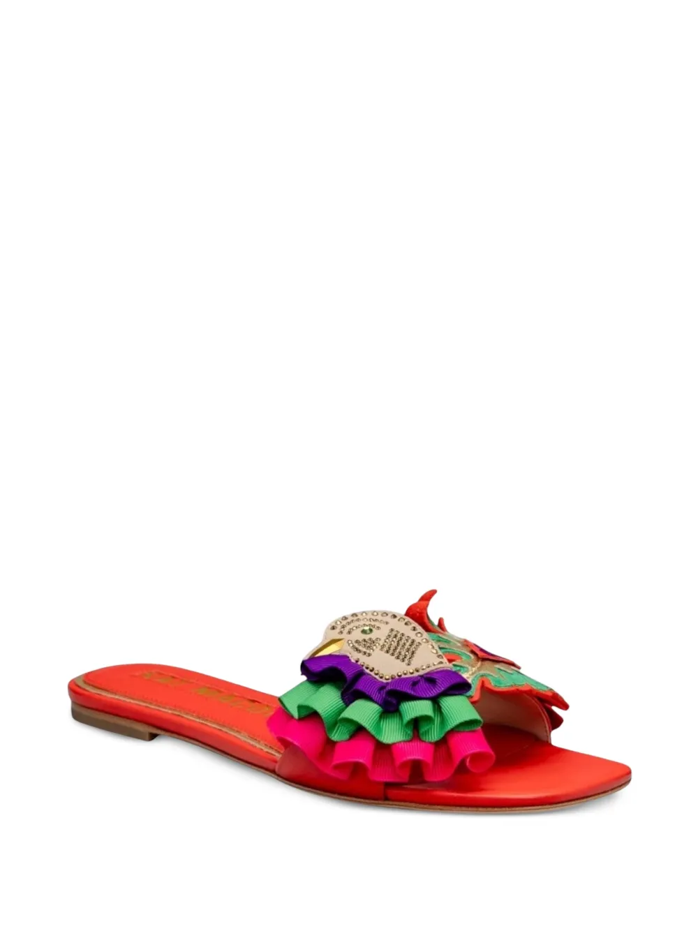 Kat Maconie Sandalen met ruches Rood