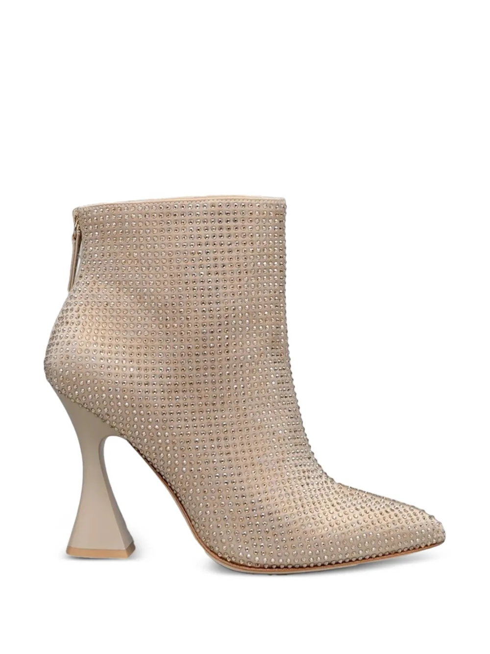 Kat Maconie Enkellaarzen verfraaid met kristallen Beige