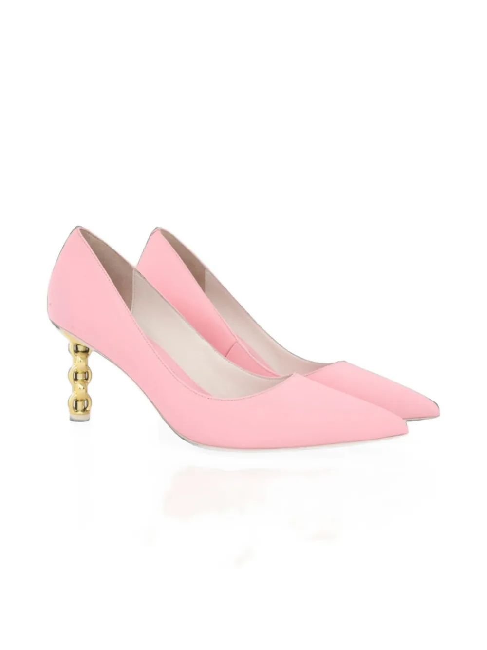 Kat Maconie Rei chain-link heel pumps Roze