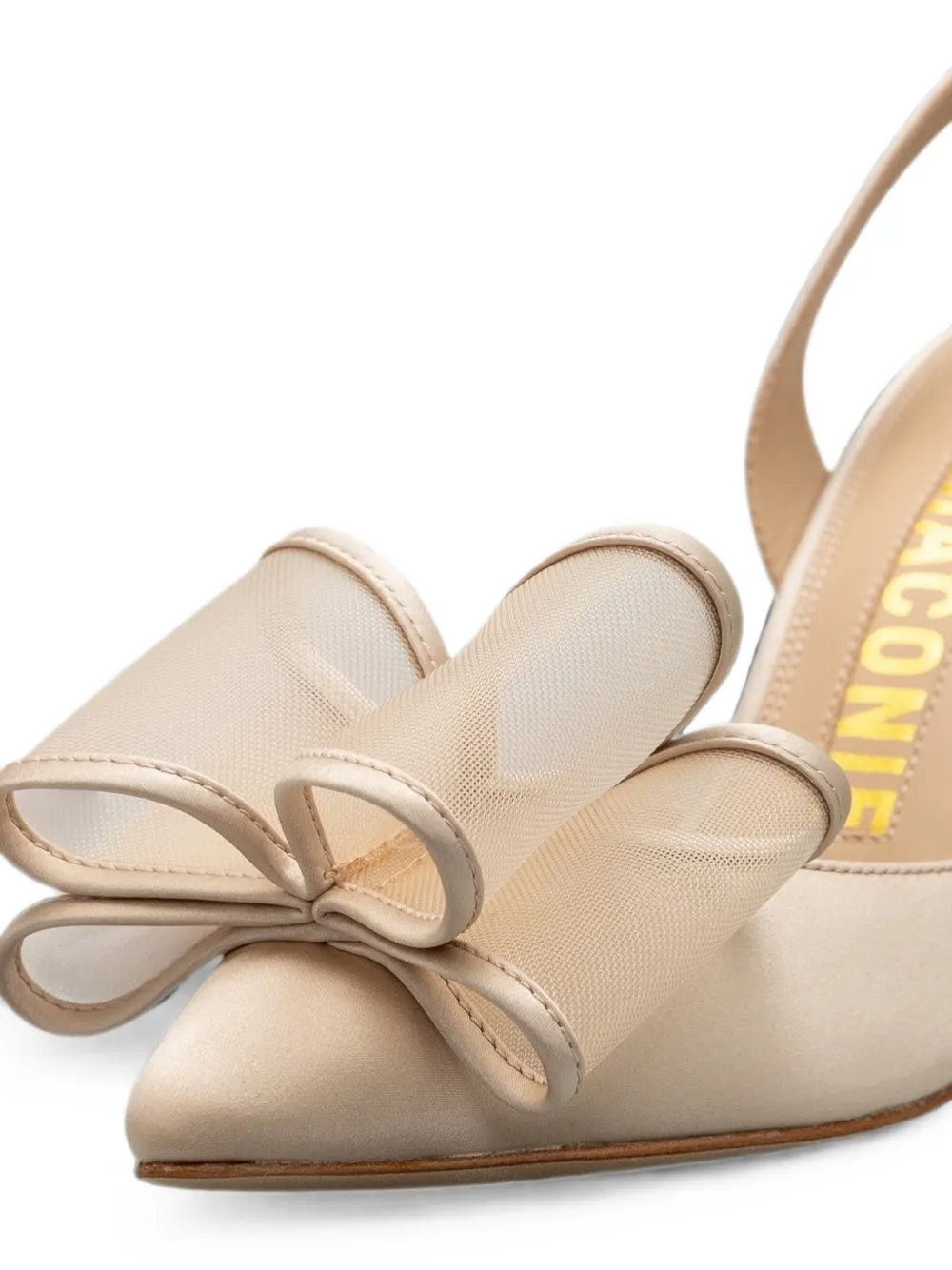 Kat Maconie Paola muiltjes met strikdetail Beige