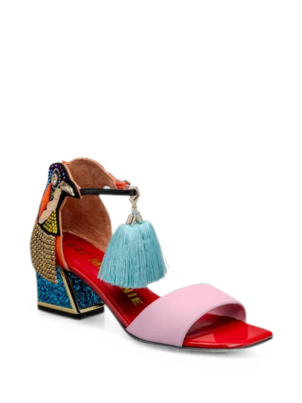 Kat Maconie Verfraaide sandalen met kwastje Roze