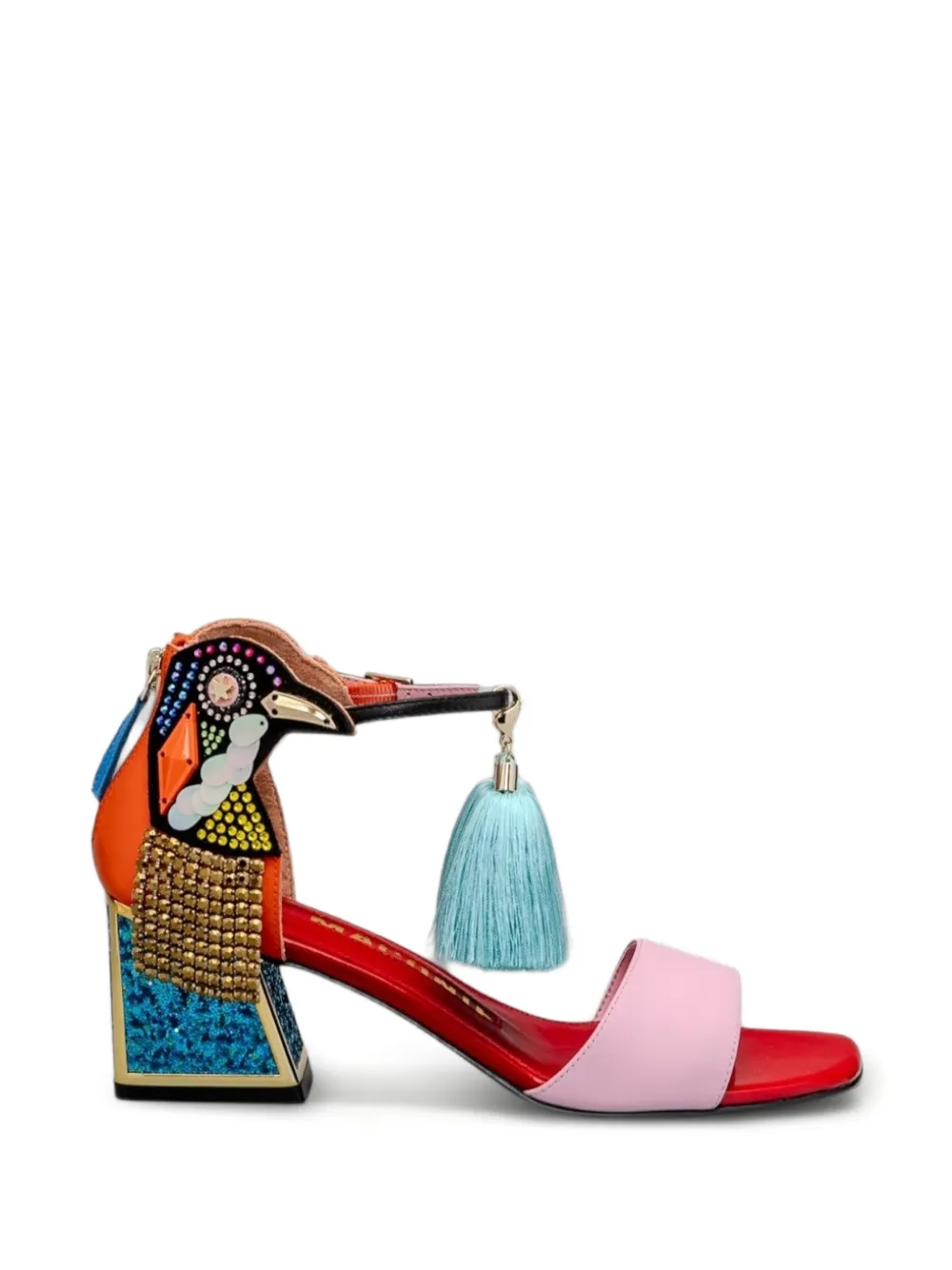 Kat Maconie Verfraaide sandalen met kwastje Roze