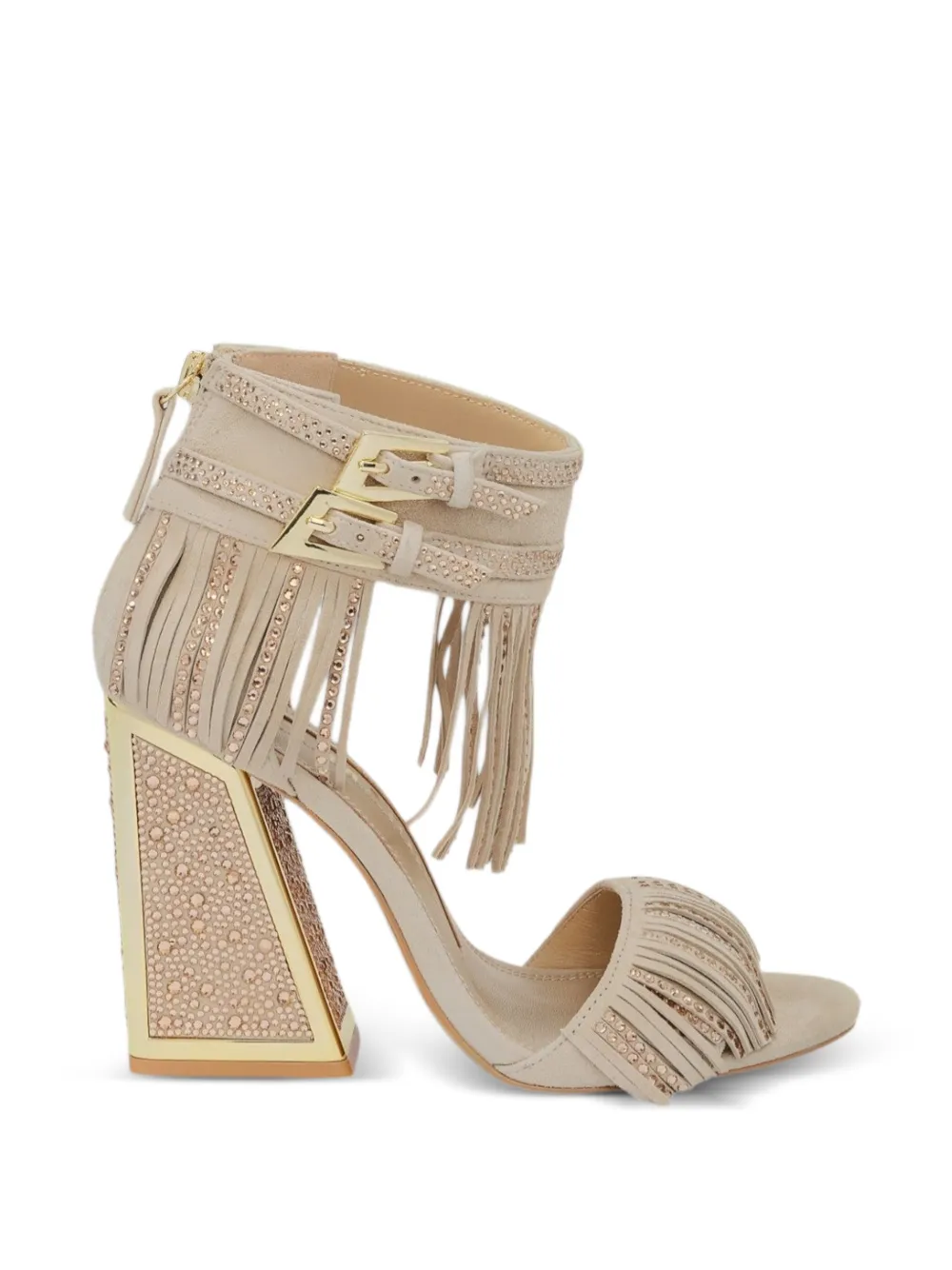 Kat Maconie Shalini verfraaide sandalen met franje Beige