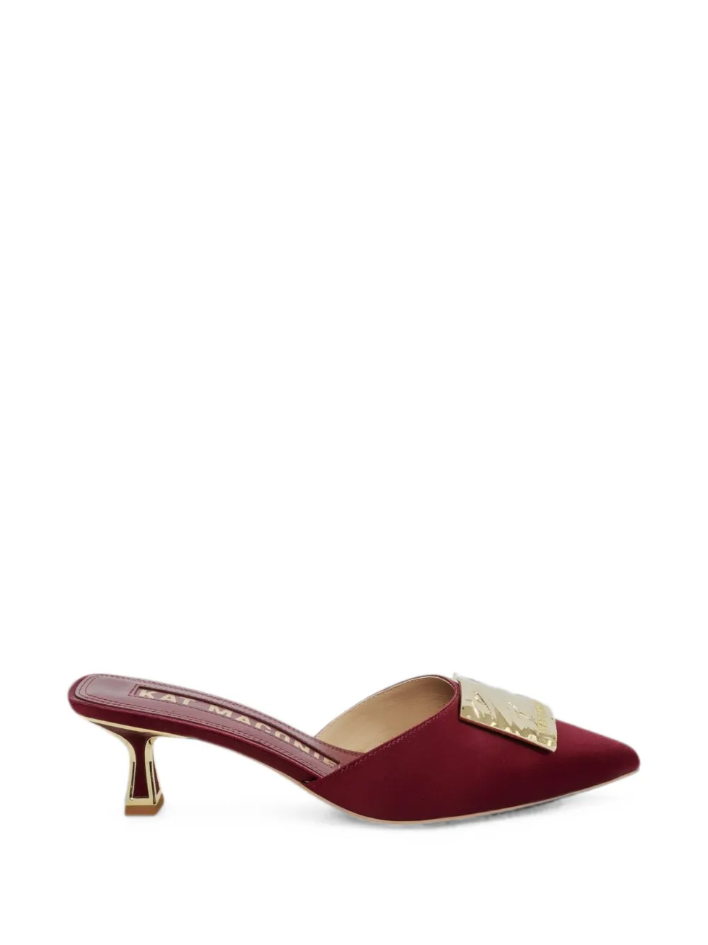 Kat Maconie Muiltjes met logoplakkaat Rood