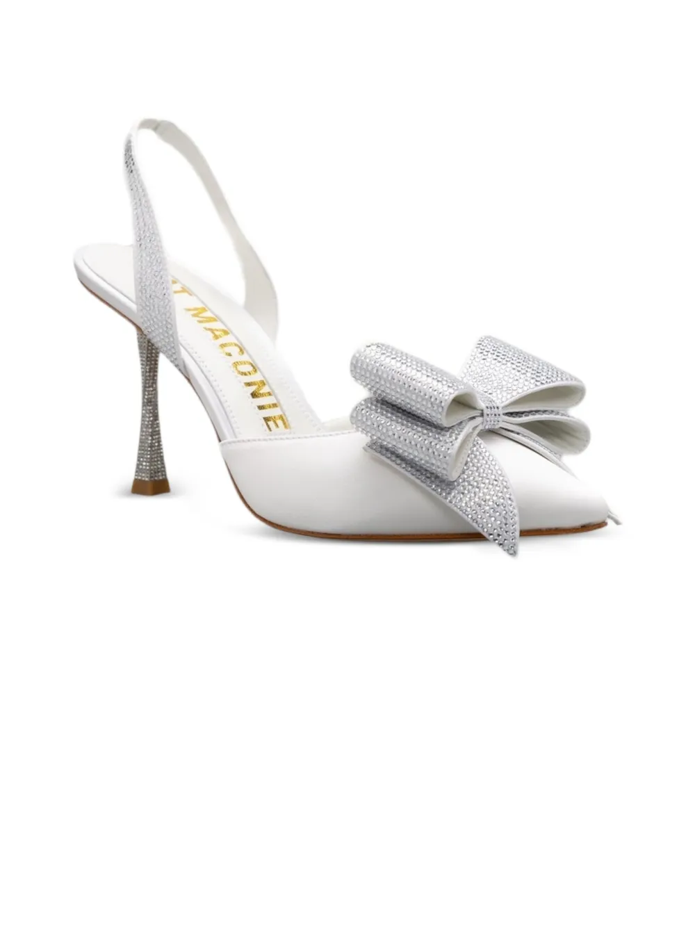 Kat Maconie Slingback pumps verfraaid met kristallen en strik Wit