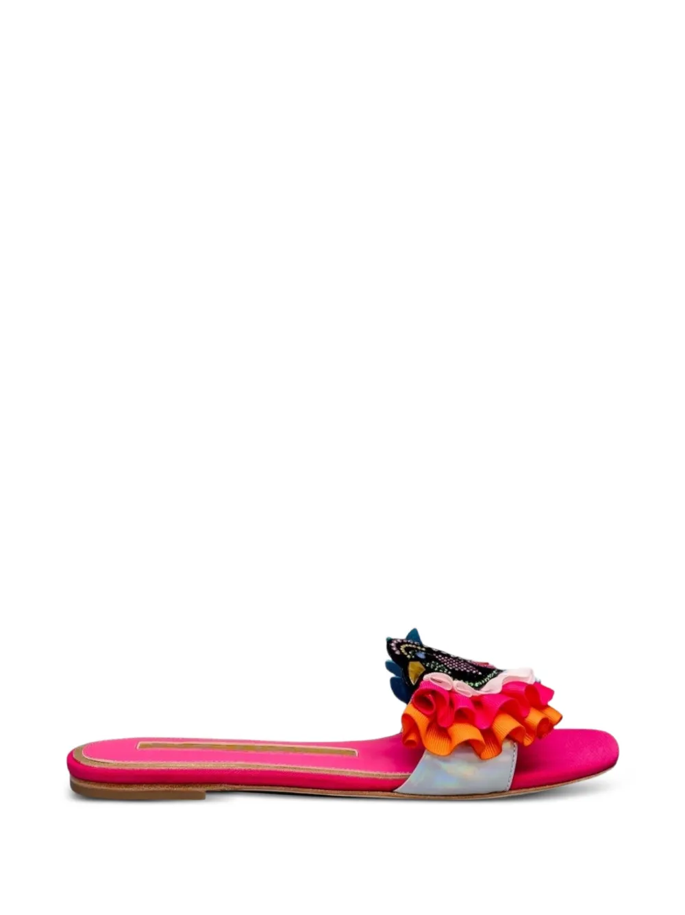 Kat Maconie Sandalen verfraaid met vogels en ruches Roze