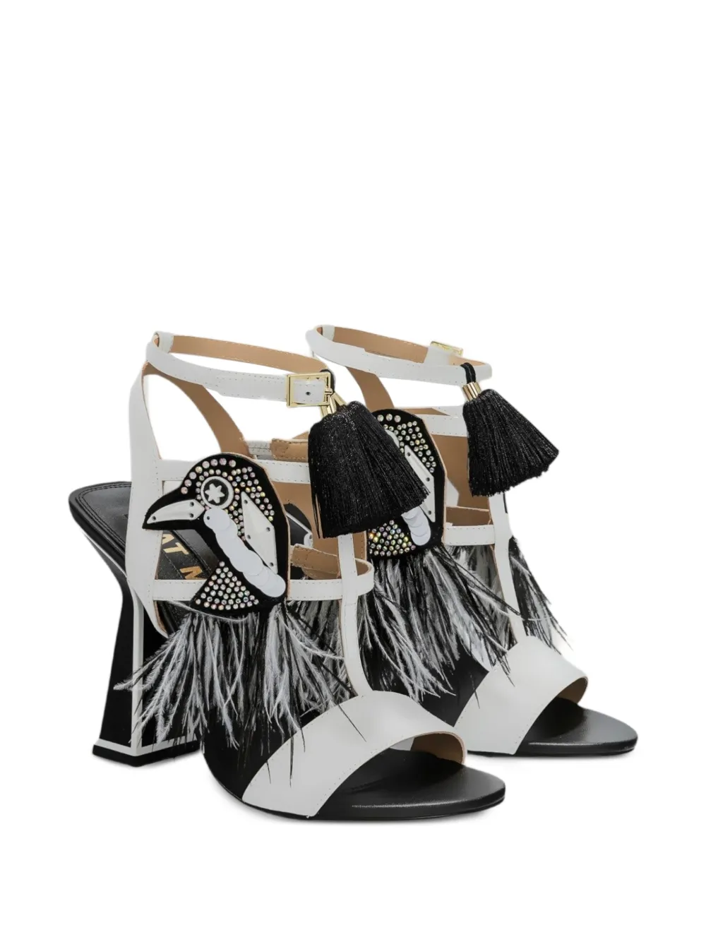 Kat Maconie Sandalen verfraaid met vogels Wit