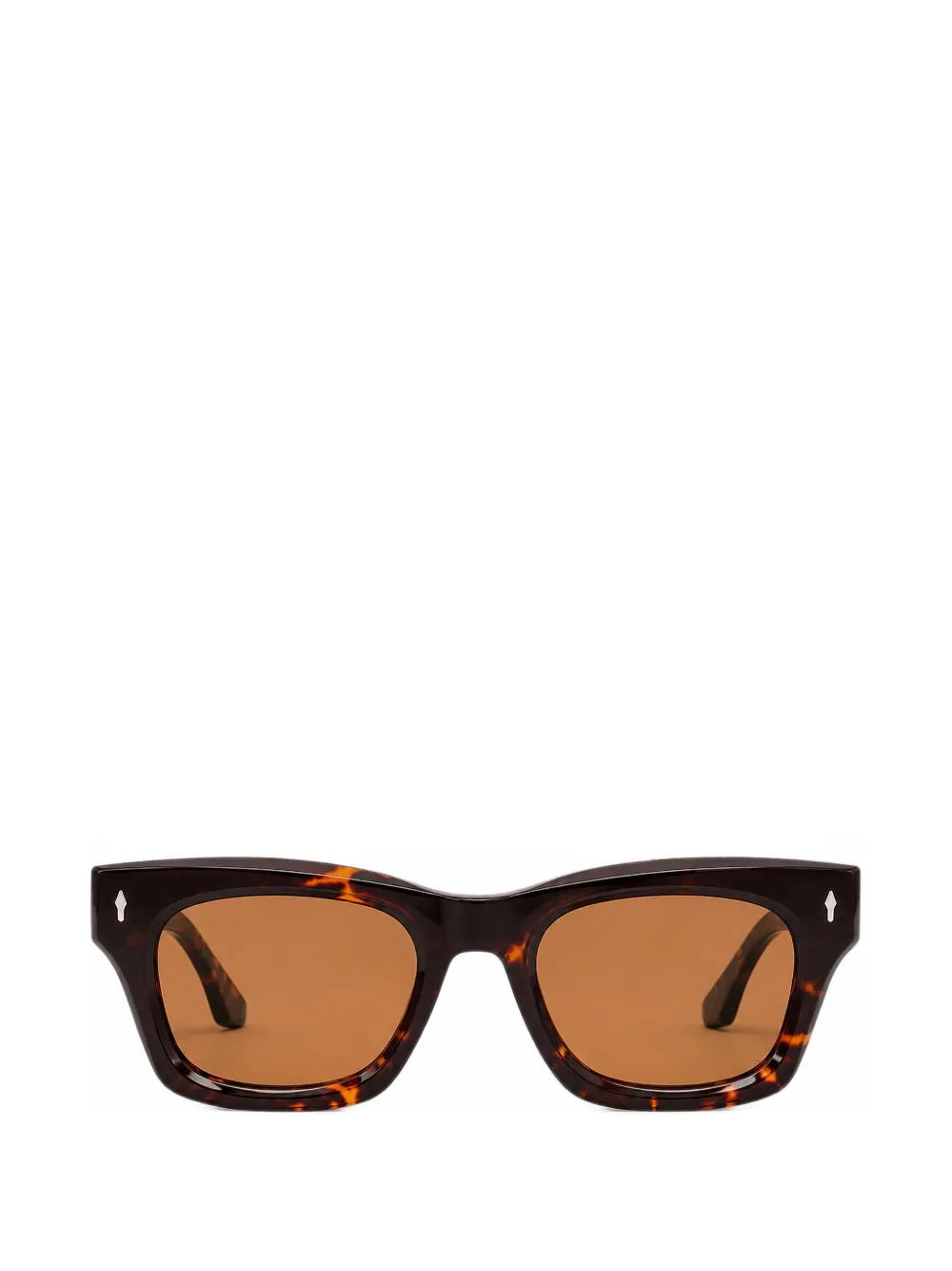 Kat Maconie Zyra tortoiseshell-effect rectangle-frame sunglasses - Braun