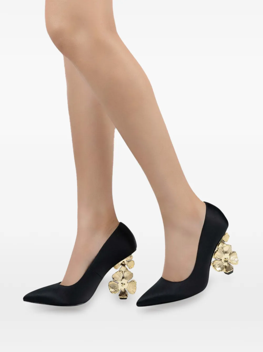 Kat Maconie Pumps met bloemenhak Zwart
