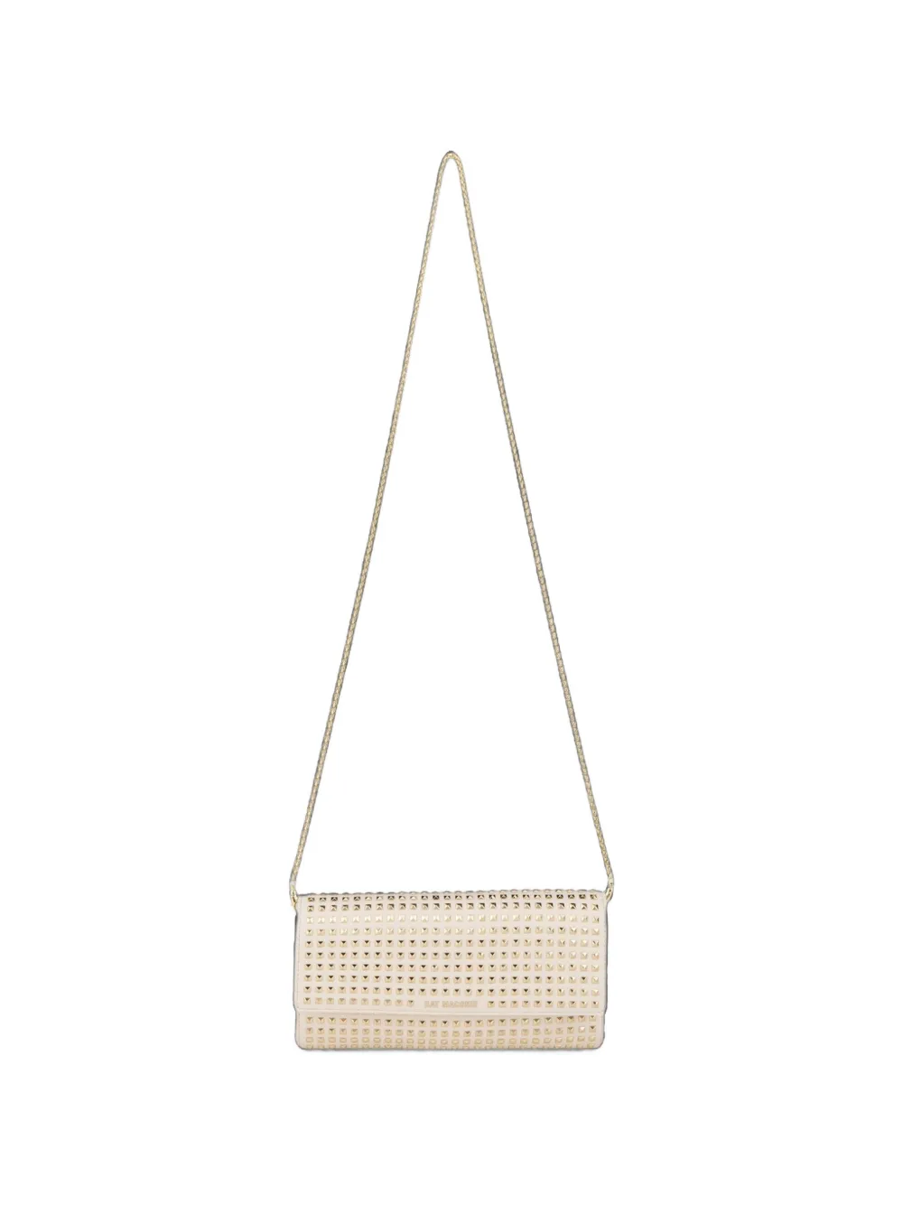 Kat Maconie Victoria stud-embellished chain-link shoulder bag - Bianco