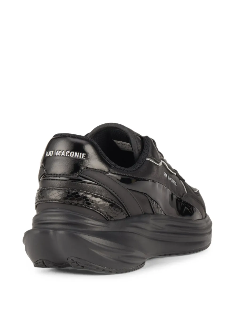Kat Maconie Aura snakeskin-effect panelled sneakers Zwart