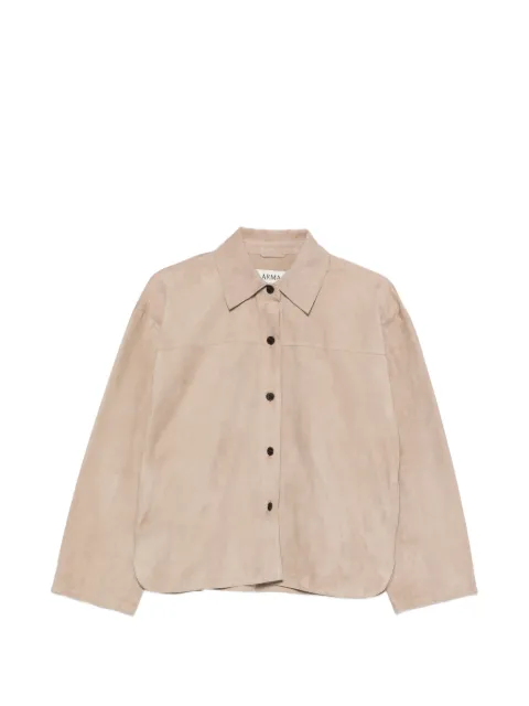 Arma suede button-front jacket