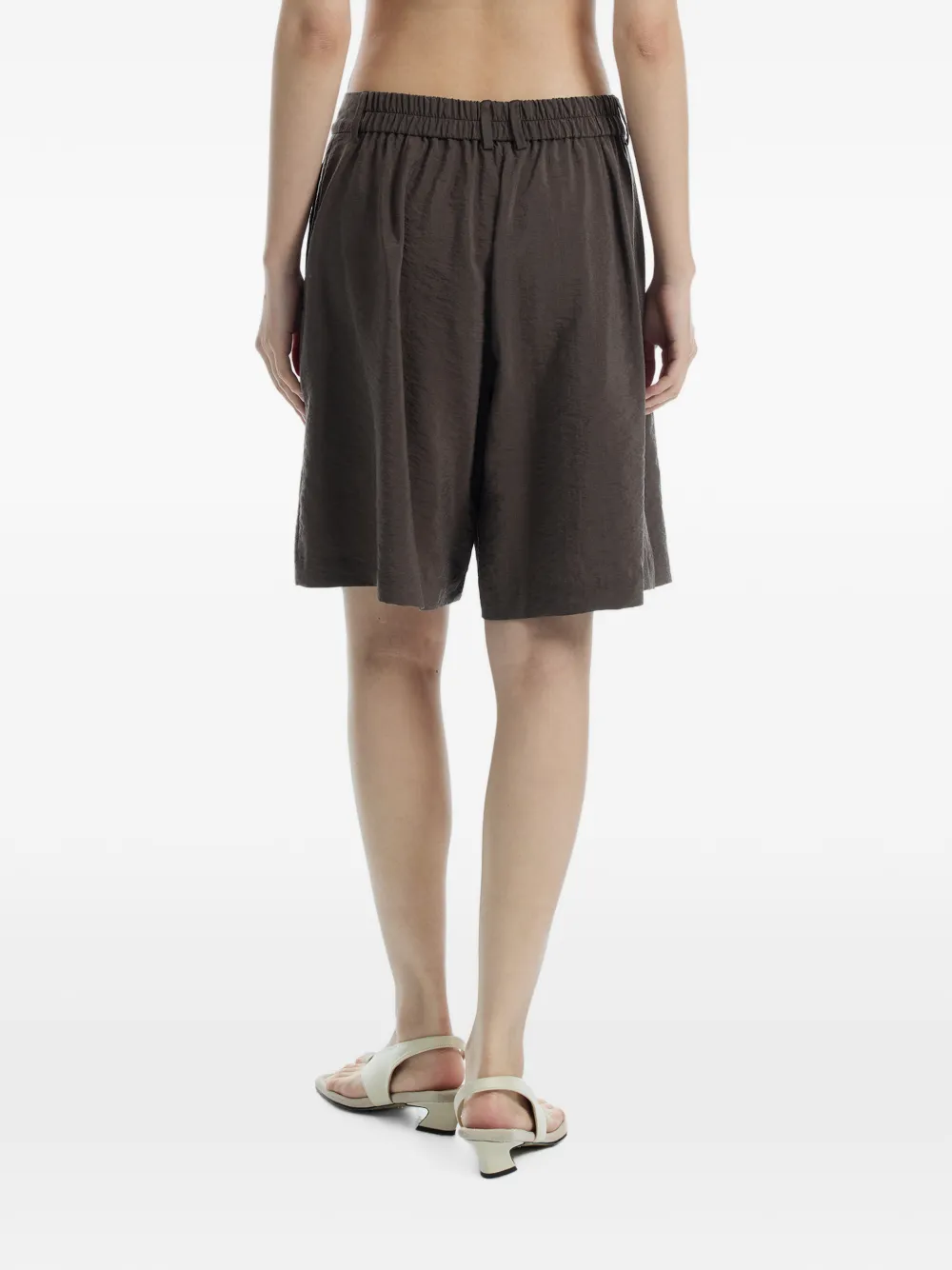 Cordera Geplooide shorts Bruin
