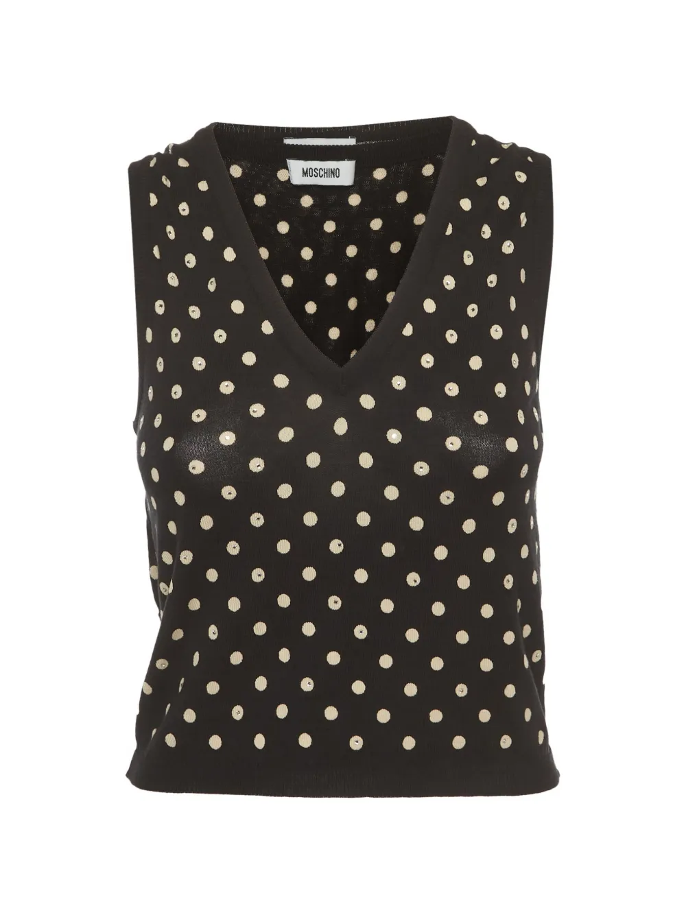 Moschino Pre-Owned polka dot knit top and cardigan - Nero