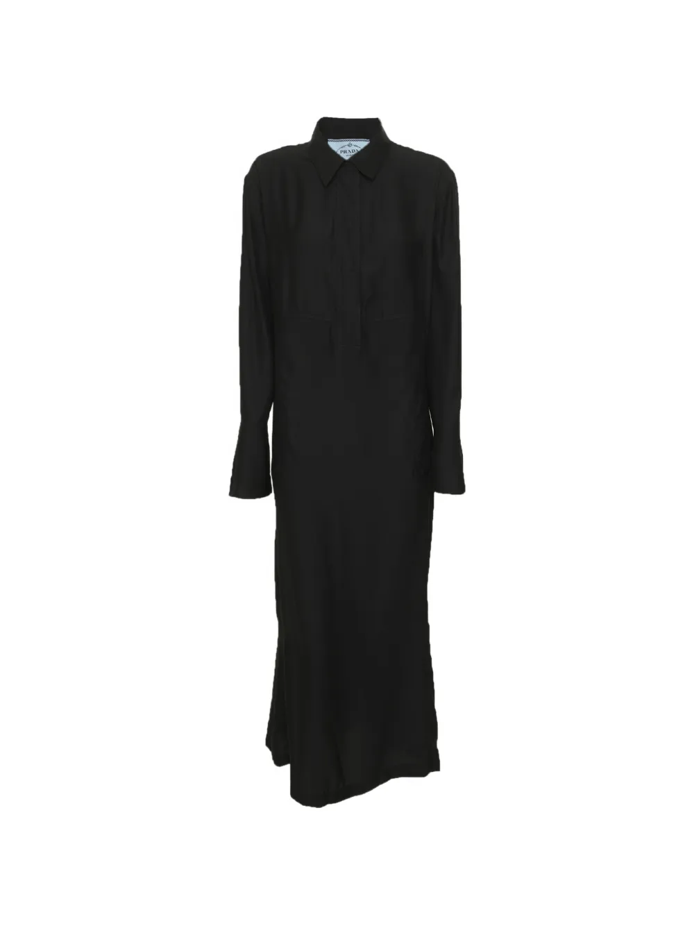 Prada Pre-Owned satin abaya maxi dress - Black