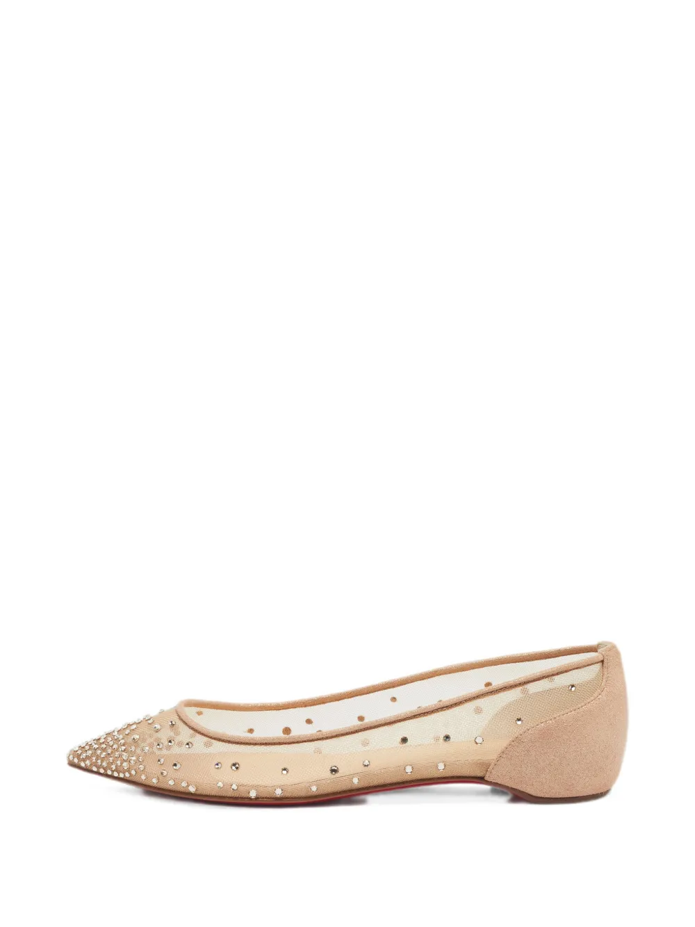 Christian Louboutin Pre-Owned pointed-toe ballet flats - Nude