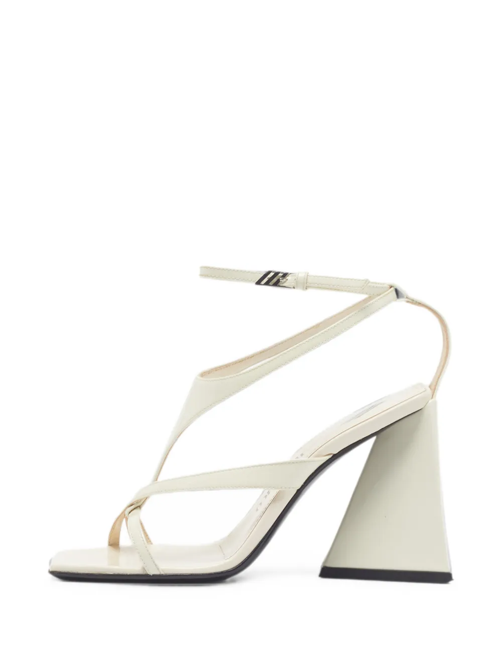 The Attico Devon leather sandals - Toni neutri