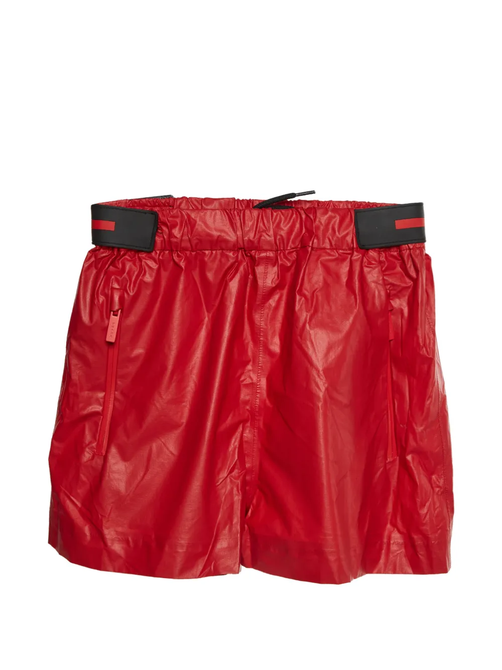 Prada Pre-Owned logo patch shorts - Rot