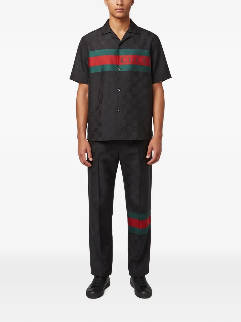 Gucci Pre-Owned Monogram jacquard trousers set - Nero