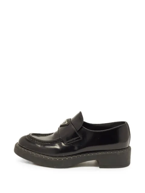 Prada Pre-Owned logo-plaque loafers