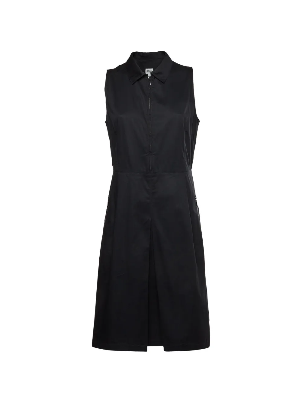 Armani Vintage sleeveless zip-up dress - Black