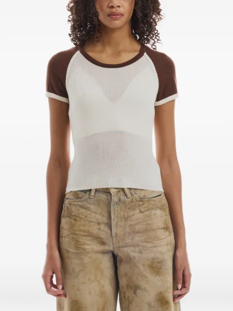CUDDLEUP raglan-sleeve ribbed-knit T-shirt