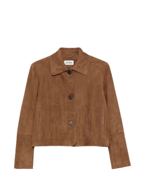 Arma suede button-front jacket
