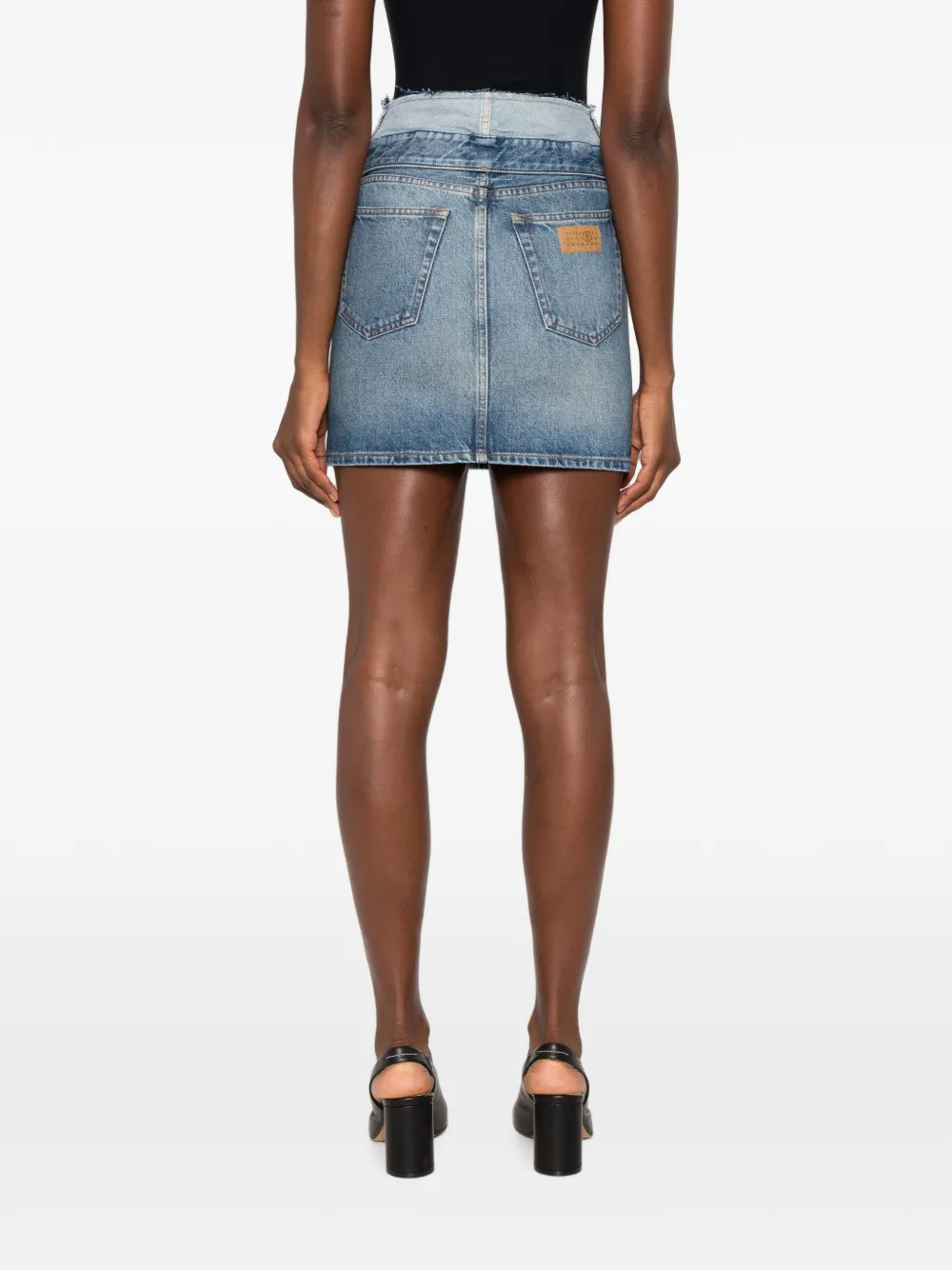 MM6 Maison Margiela Gerafelde rok Blauw