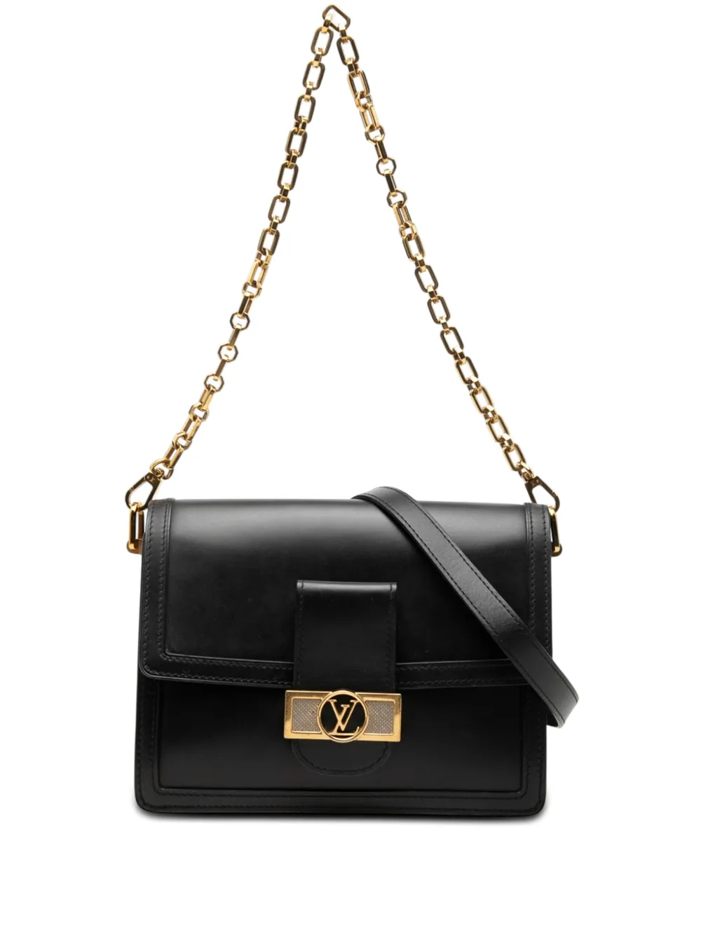 Louis Vuitton Pre-Owned 2019 Calfskin Leather Dauphine MM shoulder bag - Nero