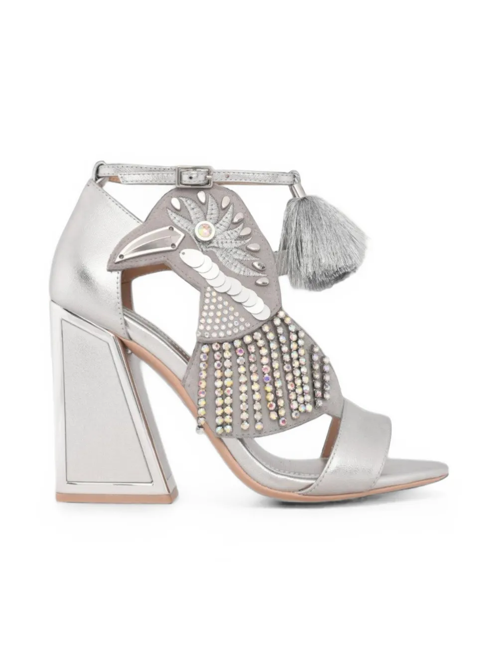 Kat Maconie Aya tassel sandals Zilver