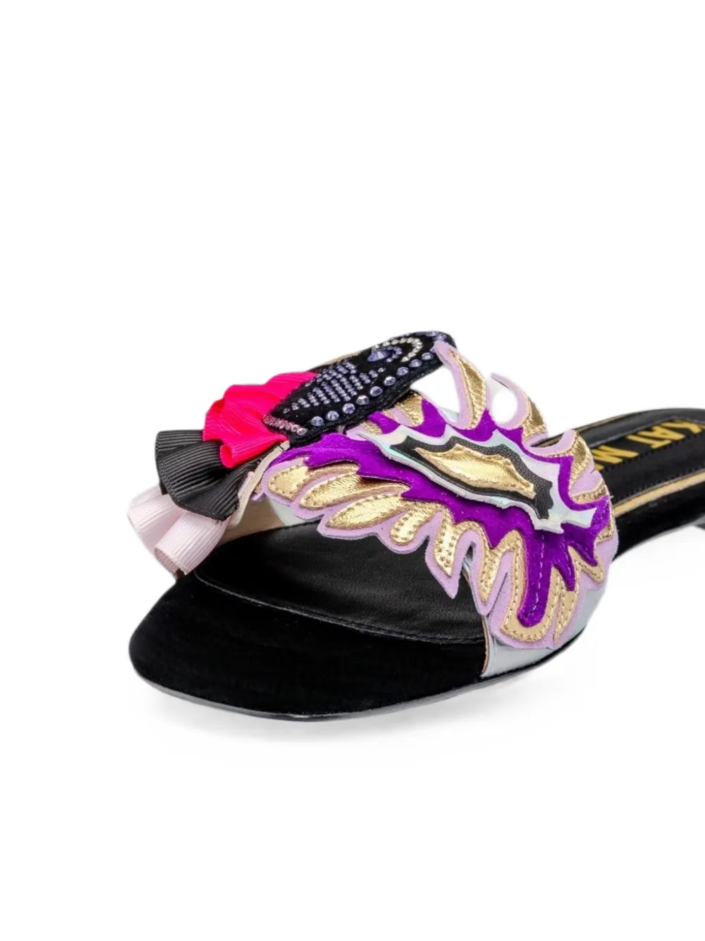 Kat Maconie Sandalen met ruches Zwart