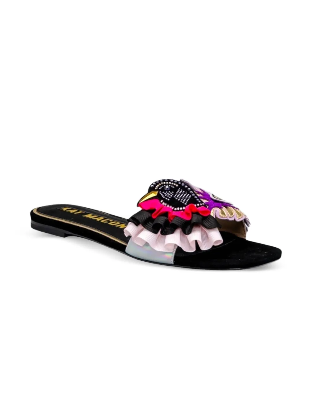 Kat Maconie Sandalen met ruches Zwart
