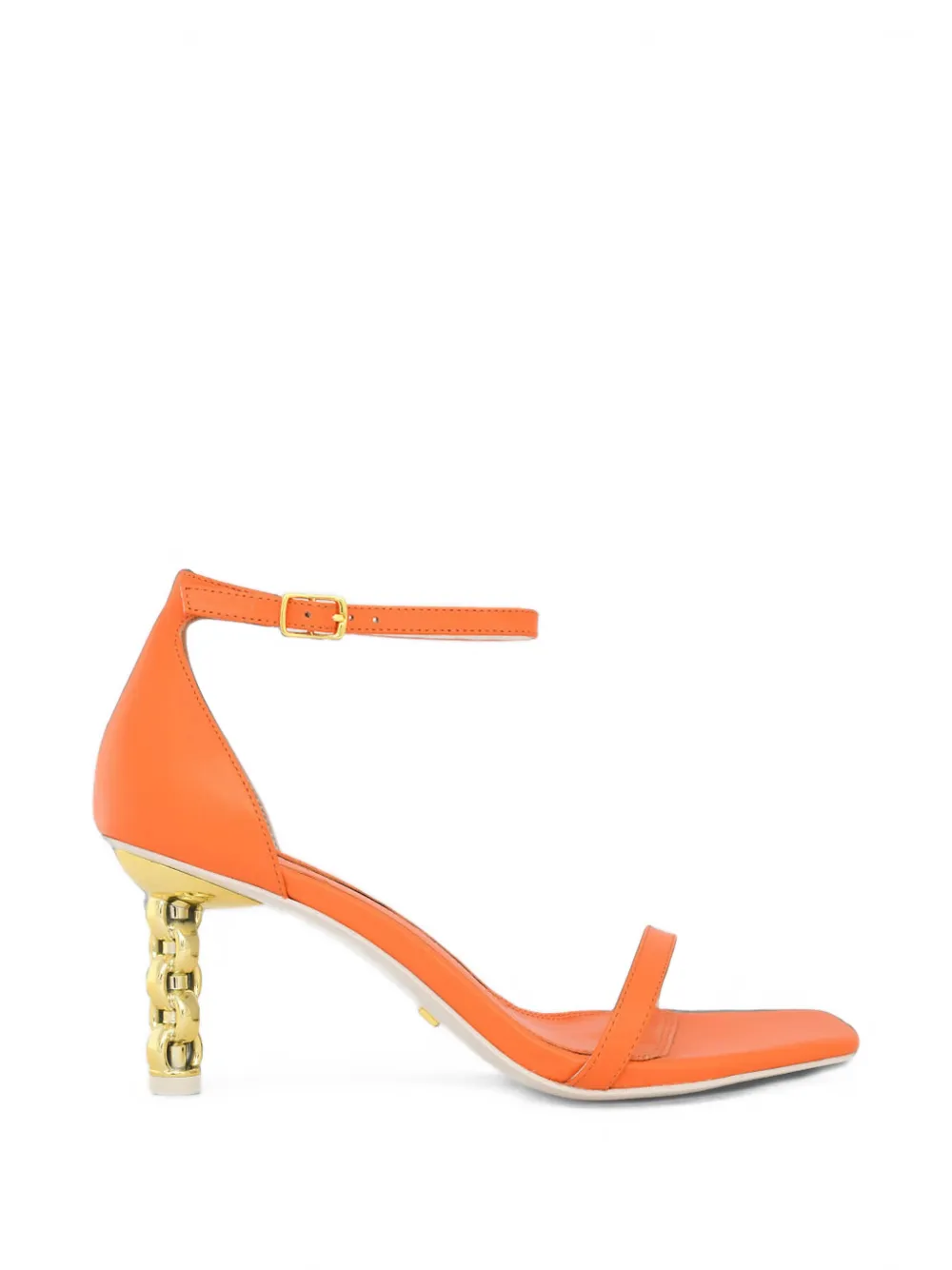 Kat Maconie Adela sculptural-heel leather sandals Oranje