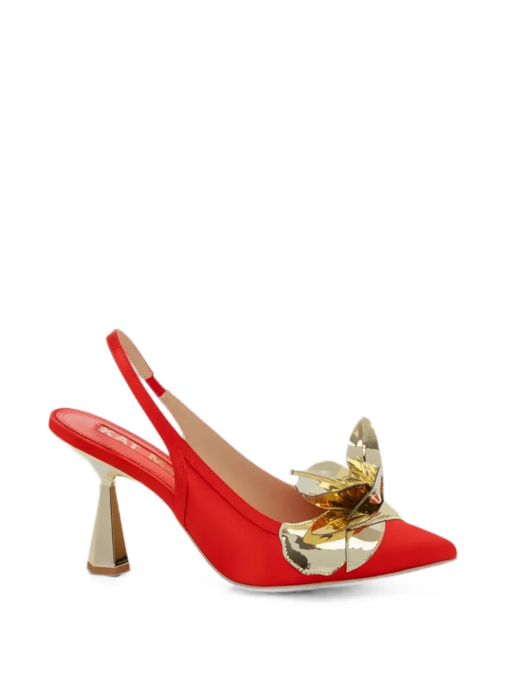 Kat Maconie Tamannaah slingback pumps met bloemen-detail Rood