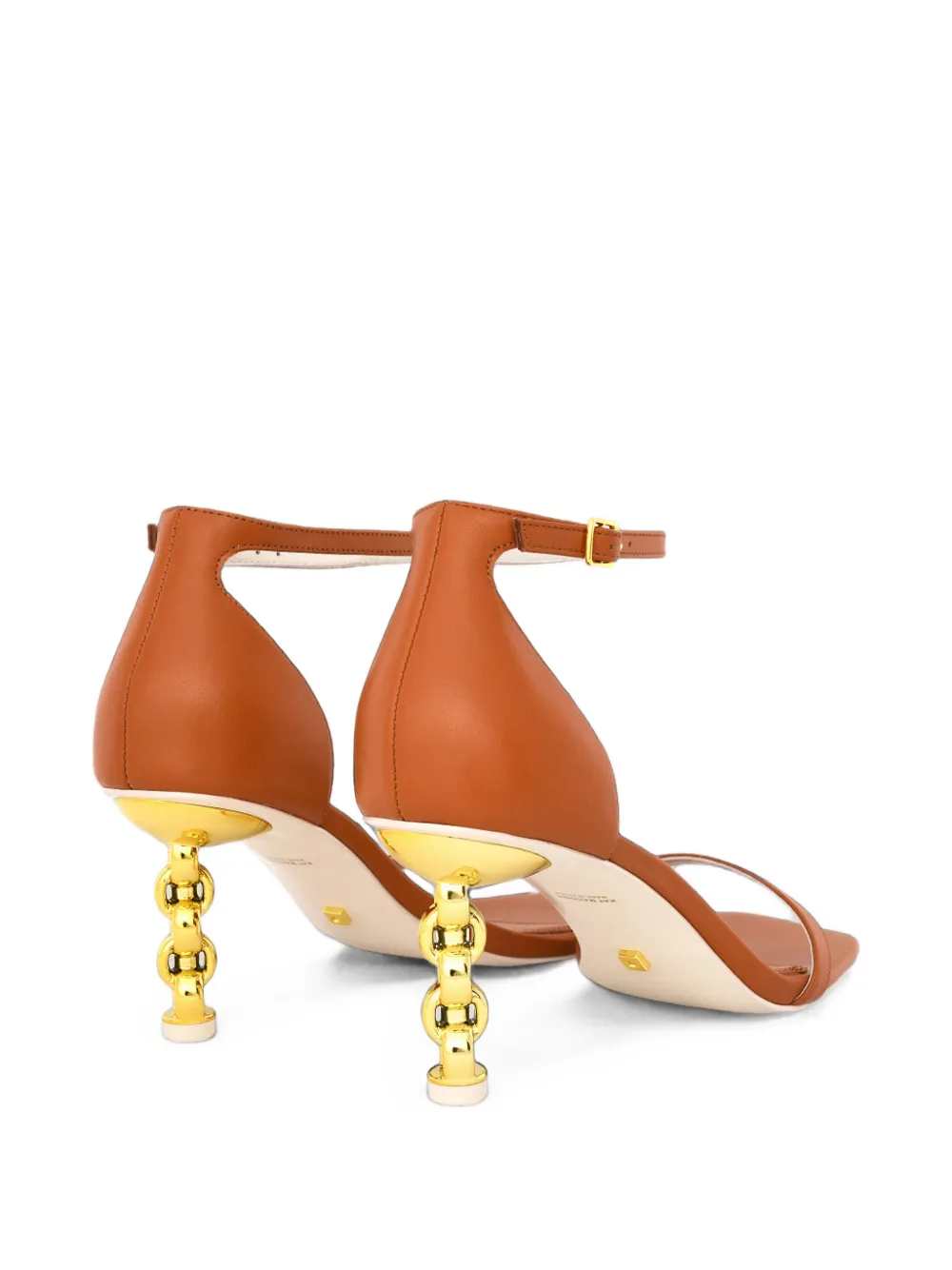 Kat Maconie Adela chain-link heel sandals Bruin