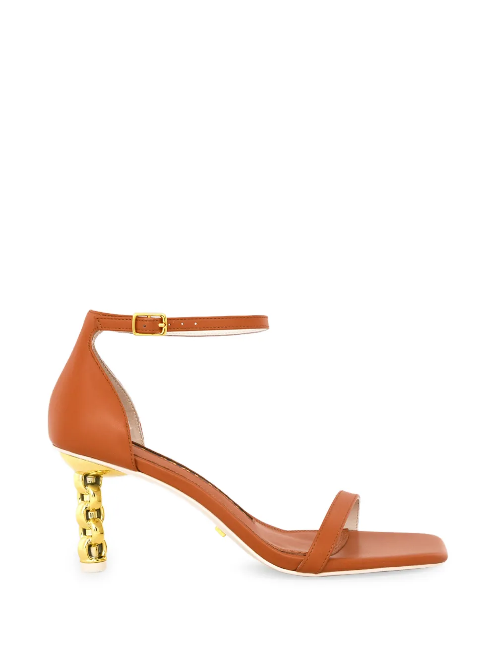 Kat Maconie Adela chain-link heel sandals Bruin
