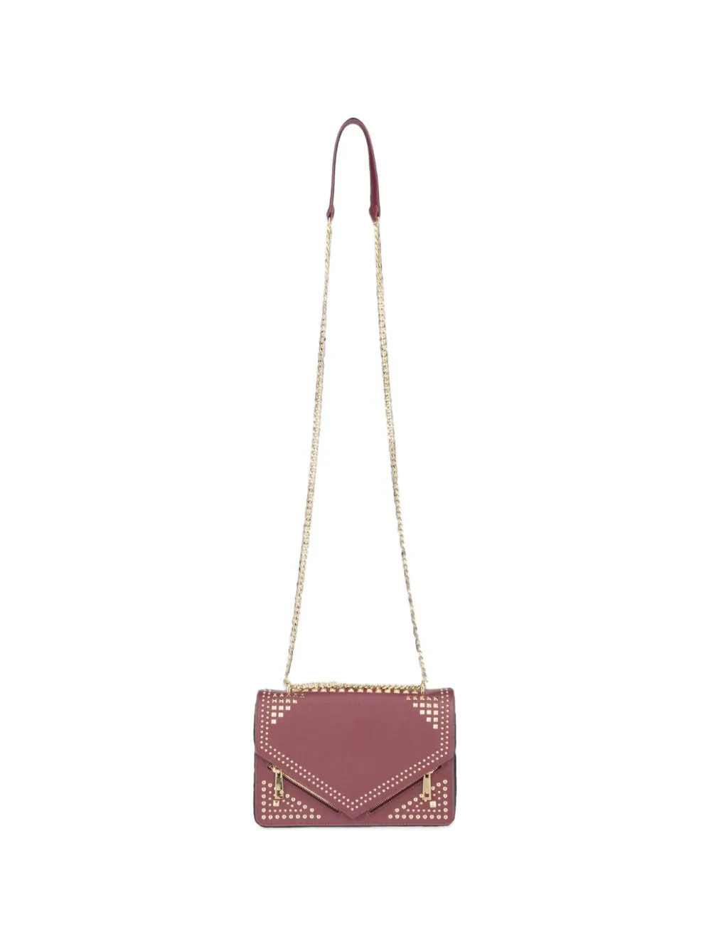 Kat Maconie Evelyn stud-embellished shoulder bag - Rosso