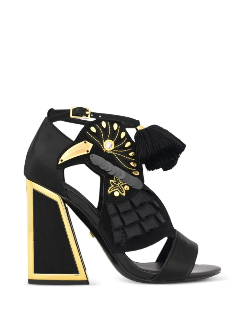 Kat Maconie Aya bird-embellished sandals Zwart
