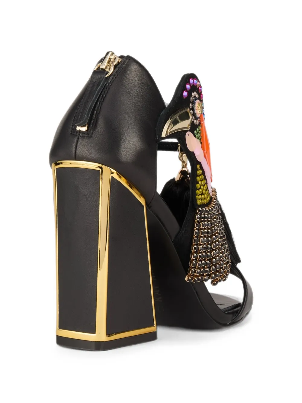 Kat Maconie Aya embellished tassel sandals Zwart
