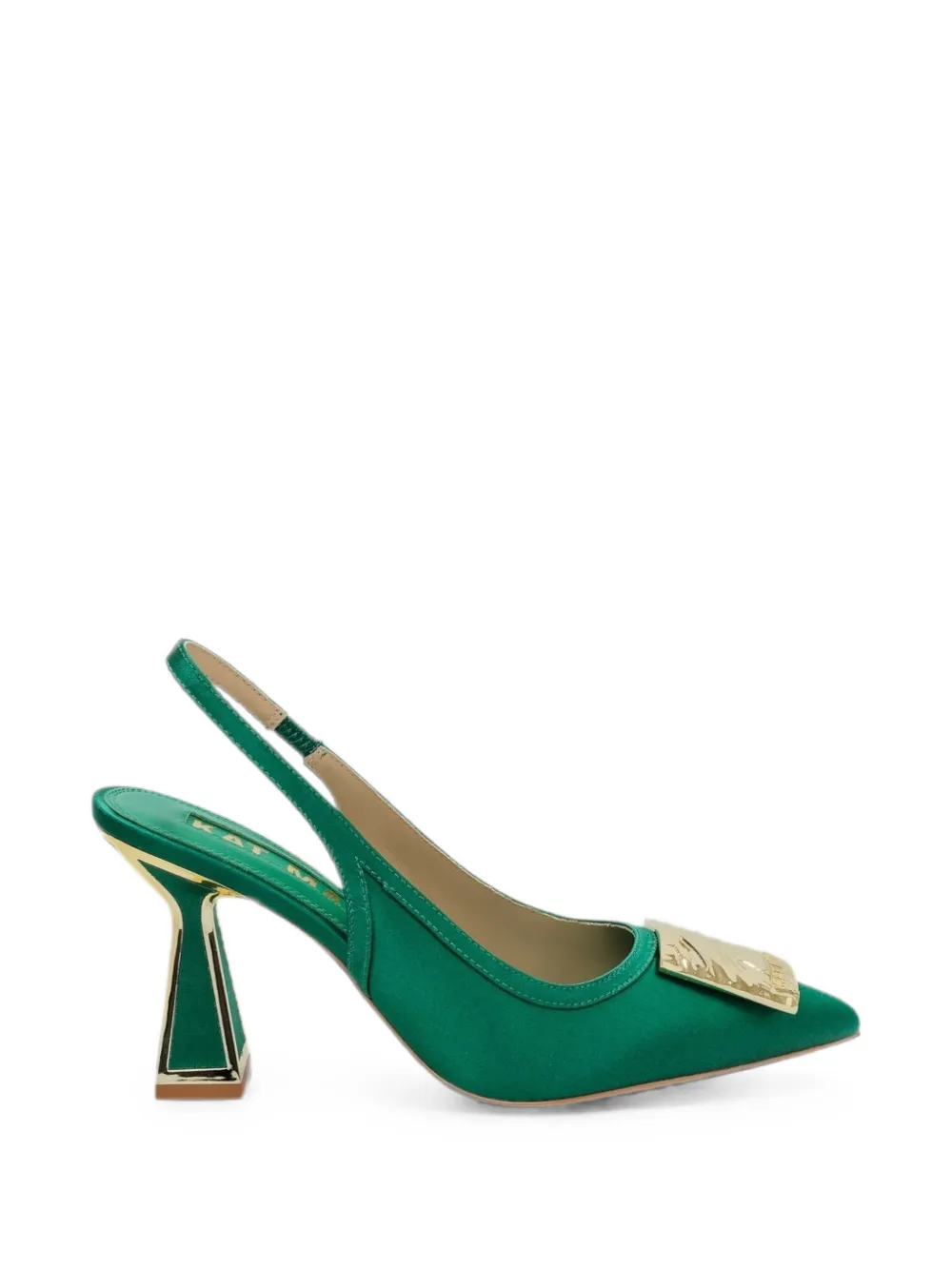Kat Maconie Slingback pumps met logoplakkaat Groen