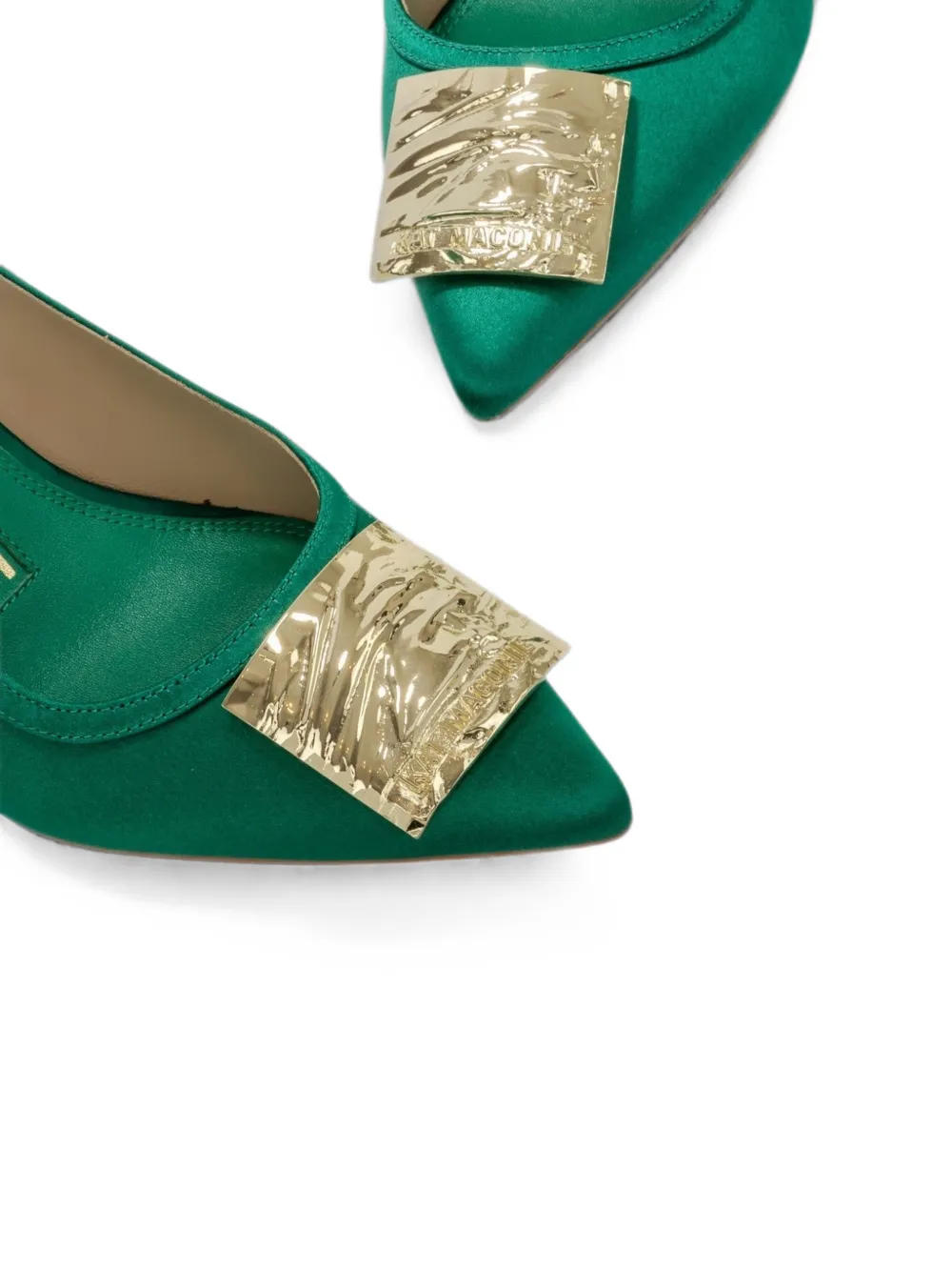 Kat Maconie Slingback pumps met logoplakkaat Groen