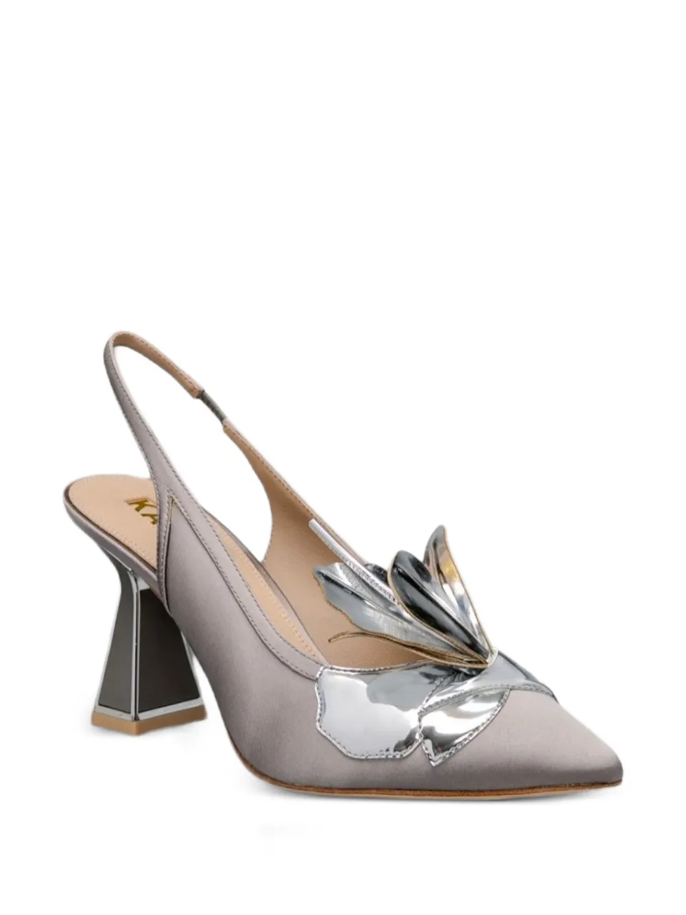 Kat Maconie Slingback pumps met bloemapplicatie Grijs