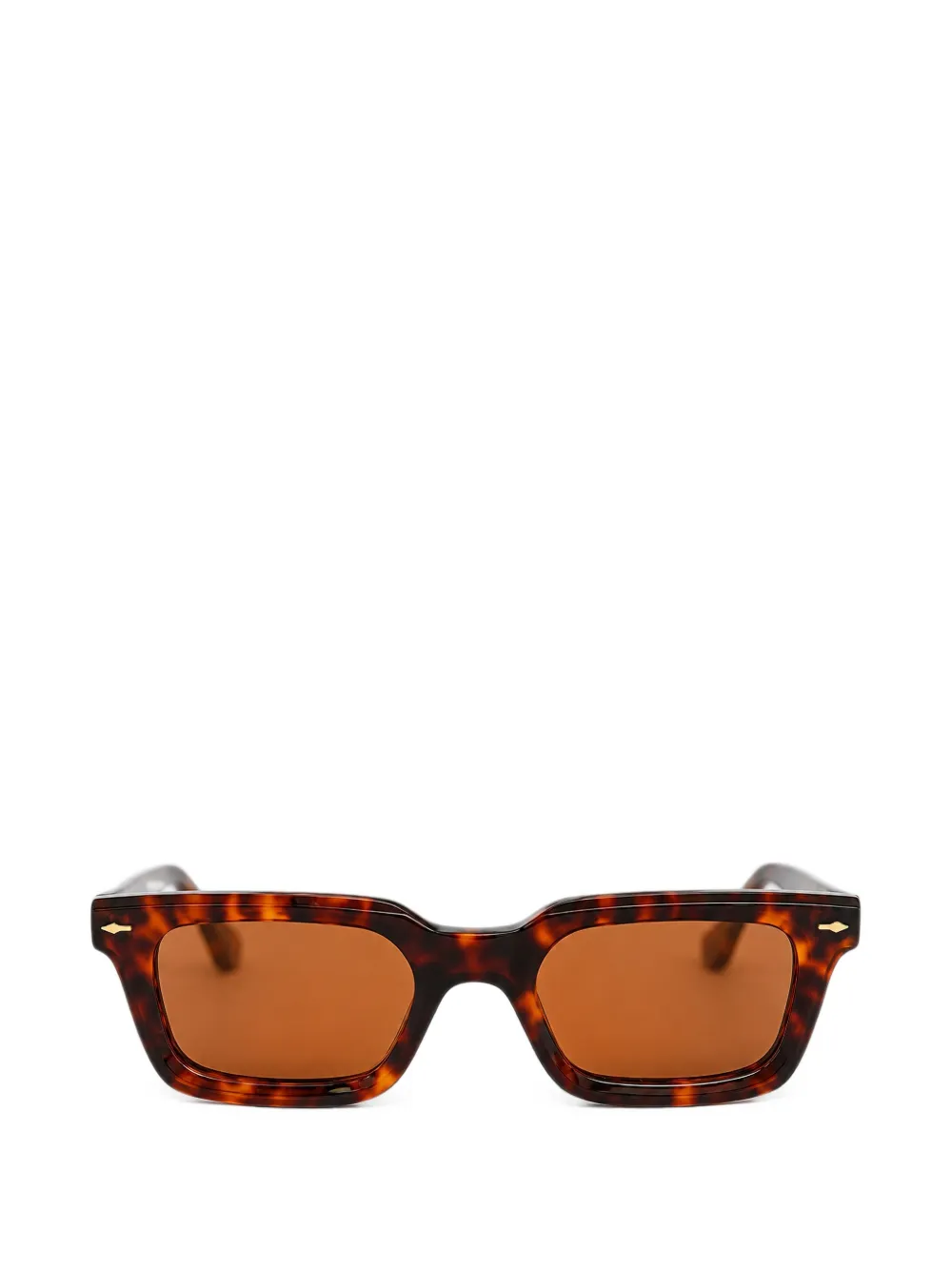 Kat Maconie Nixa tortoiseshell-effect rectangle-frame sunglasses - Marrone