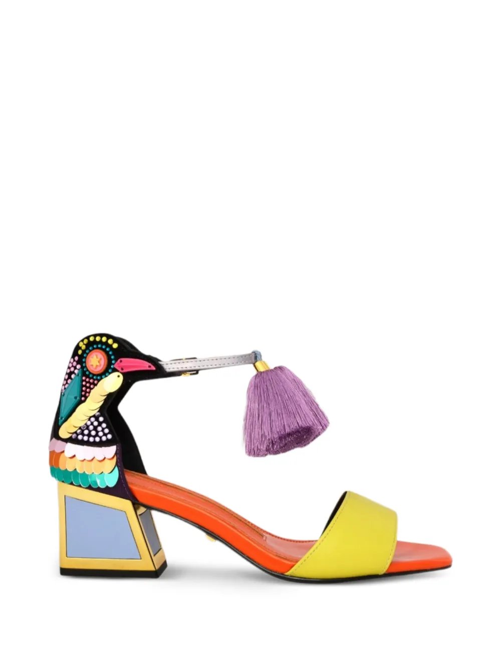 Kat Maconie Kay sandalen verfraaid met kwastje Geel