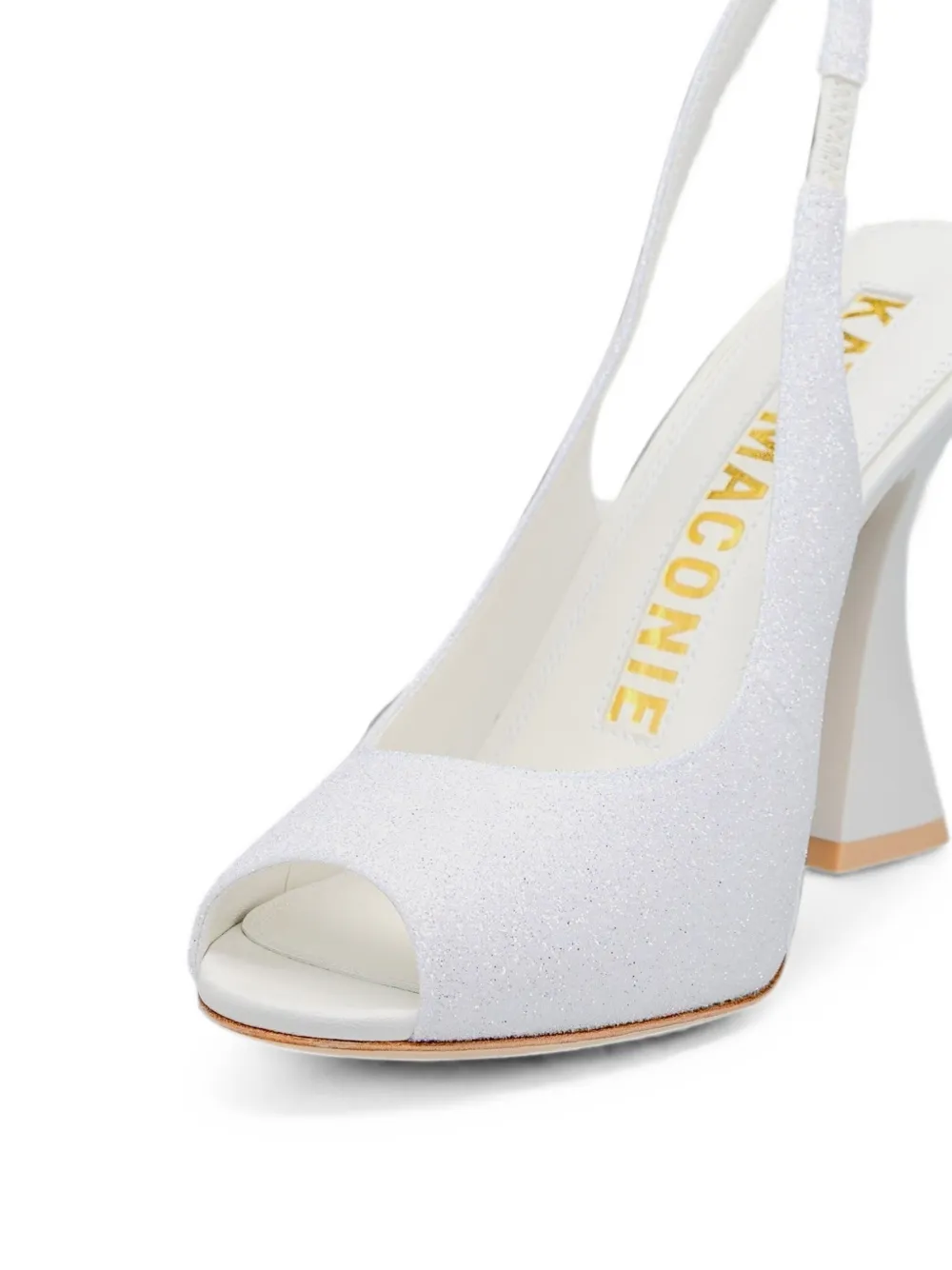 Kat Maconie Slingback pumps met glitters-effect Wit