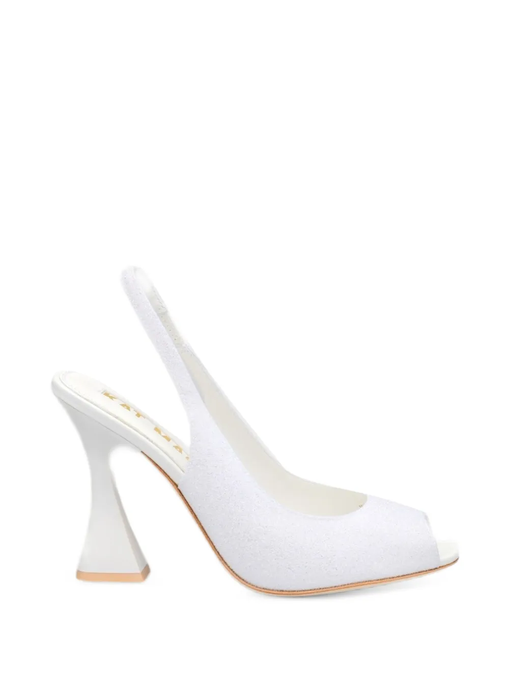 Kat Maconie Slingback pumps met glitters-effect Wit