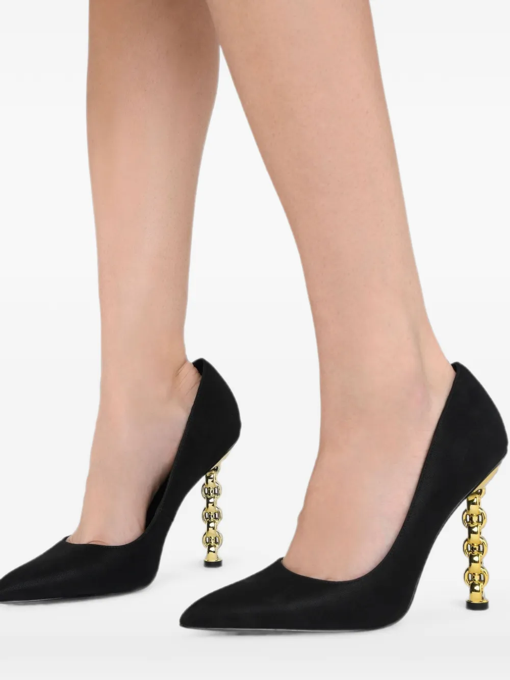 Kat Maconie Pumps met kettinghak Zwart