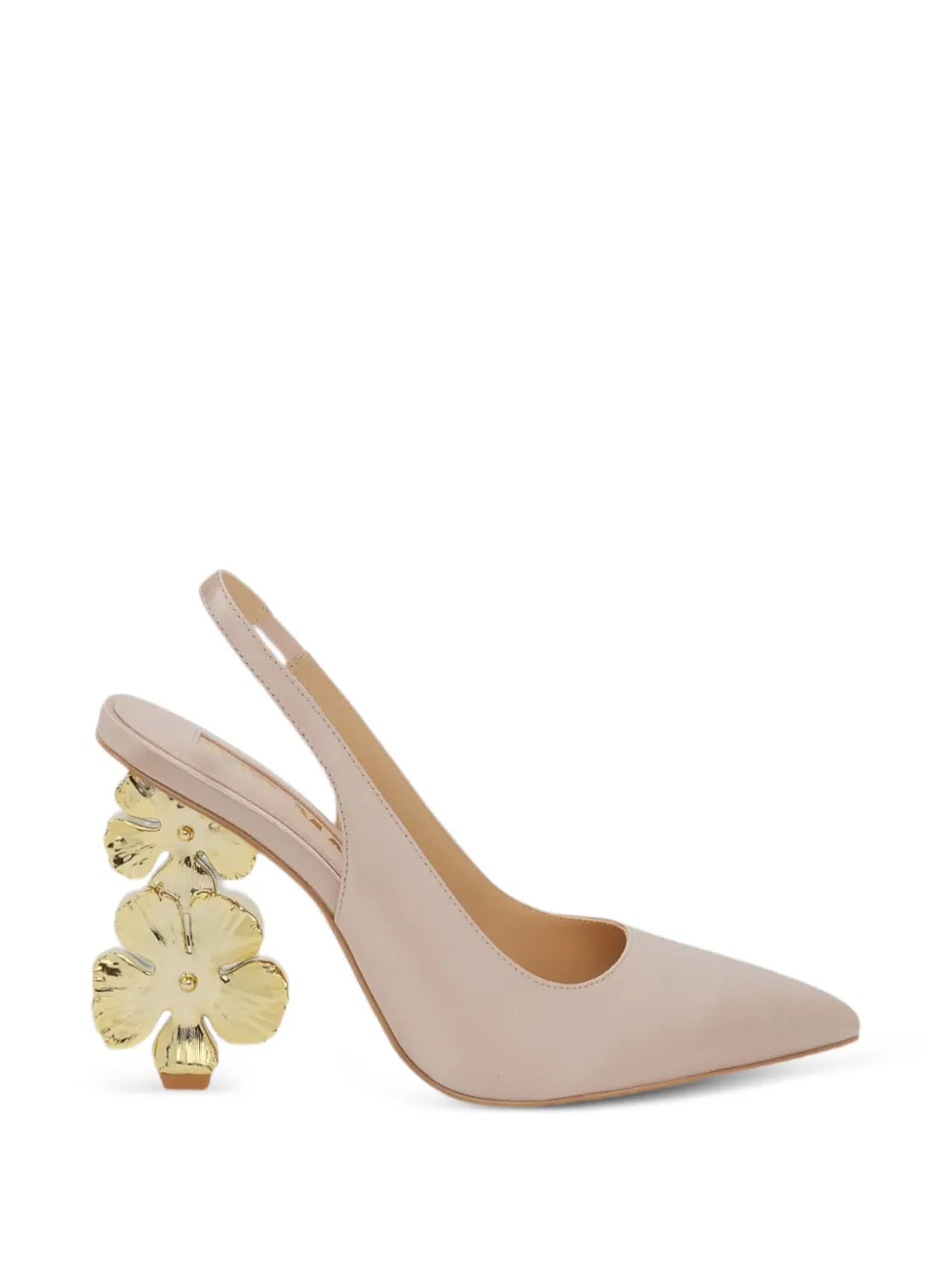 Kat Maconie Mona muiltjes met bloemenhak Beige
