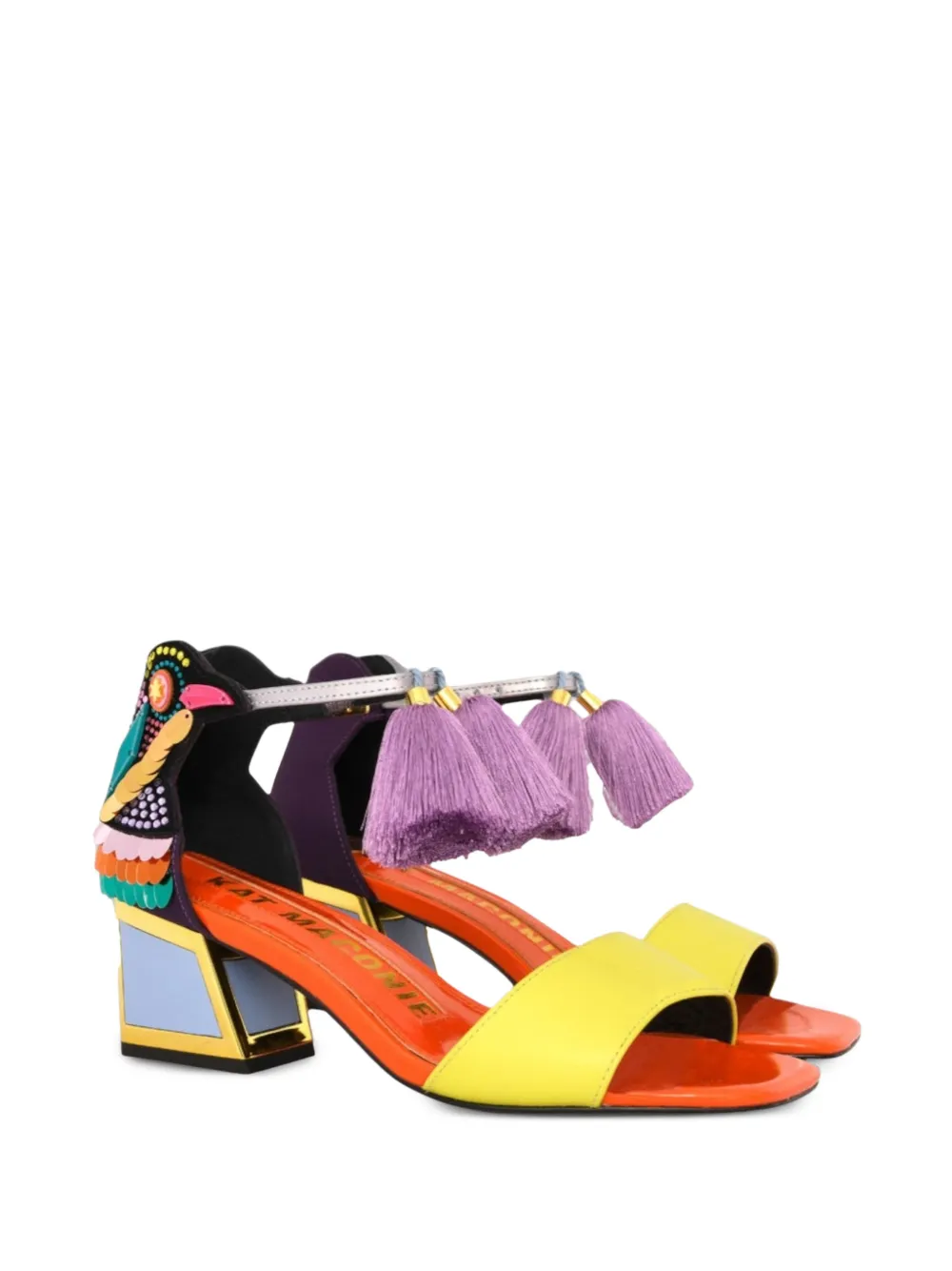 Kat Maconie Kay sandalen verfraaid met vogels Paars