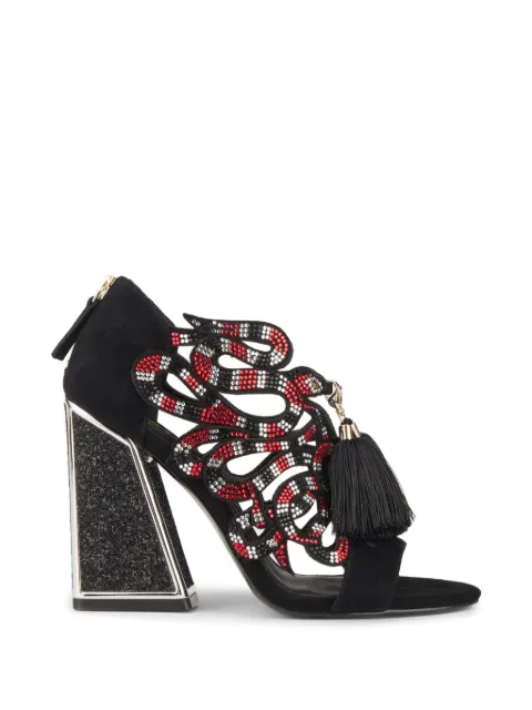 Kat Maconie Aya Saba snake-embellished tassel sandals